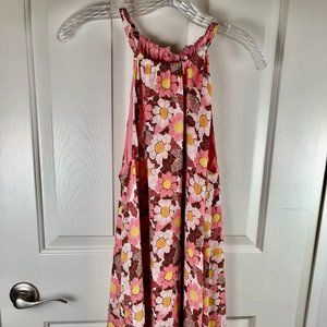 Cupcakes and Cashmere Halter Neckline Pink Floral Dress - Size Small
